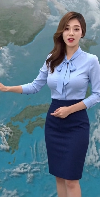 韩国美女天气预报员