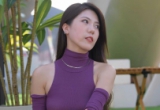 紫裙黑丝美女